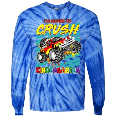 I'm Ready To Crush Kindergarten Monster Truck Tie-Dye Long Sleeve Shirt