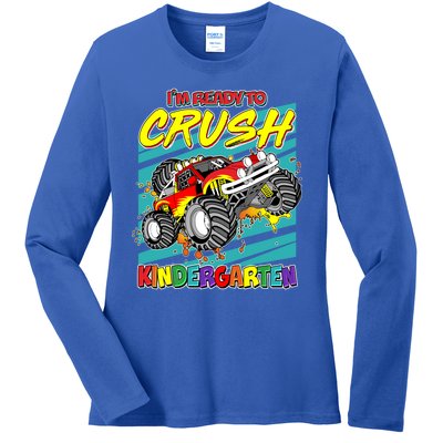 I'm Ready To Crush Kindergarten Monster Truck Ladies Long Sleeve Shirt