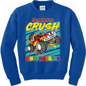 I'm Ready To Crush Kindergarten Monster Truck Kids Sweatshirt