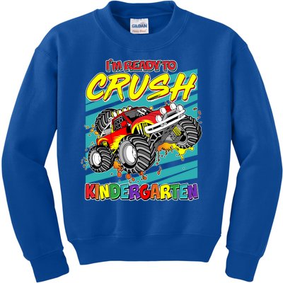 I'm Ready To Crush Kindergarten Monster Truck Kids Sweatshirt