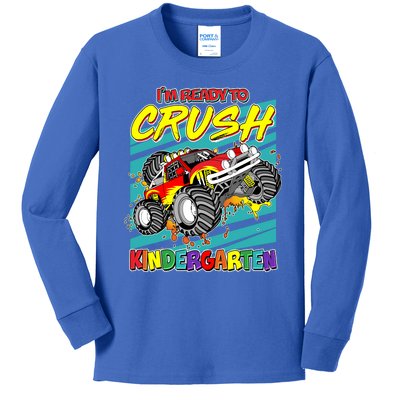 I'm Ready To Crush Kindergarten Monster Truck Kids Long Sleeve Shirt