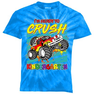 I'm Ready To Crush Kindergarten Monster Truck Kids Tie-Dye T-Shirt