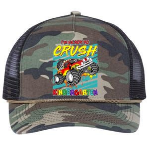 I'm Ready To Crush Kindergarten Monster Truck Retro Rope Trucker Hat Cap