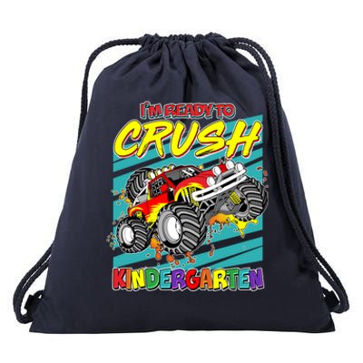 I'm Ready To Crush Kindergarten Monster Truck Drawstring Bag