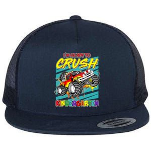 I'm Ready To Crush Kindergarten Monster Truck Flat Bill Trucker Hat