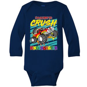 I'm Ready To Crush Kindergarten Monster Truck Baby Long Sleeve Bodysuit