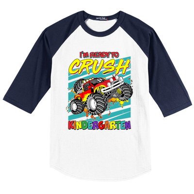 I'm Ready To Crush Kindergarten Monster Truck Baseball Sleeve Shirt