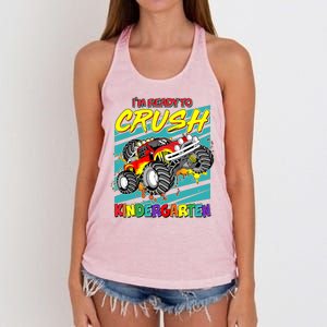 I'm Ready To Crush Kindergarten Monster Truck Women's Knotted Racerback Tank