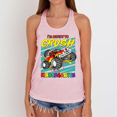 I'm Ready To Crush Kindergarten Monster Truck Women's Knotted Racerback Tank