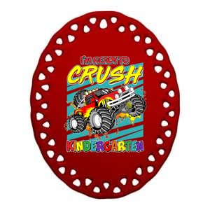 I'm Ready To Crush Kindergarten Monster Truck Ceramic Oval Ornament