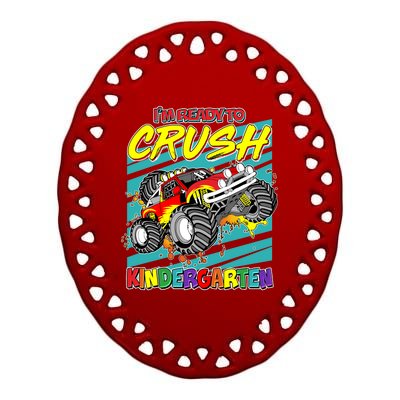 I'm Ready To Crush Kindergarten Monster Truck Ceramic Oval Ornament