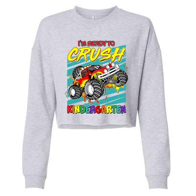 I'm Ready To Crush Kindergarten Monster Truck Cropped Pullover Crew