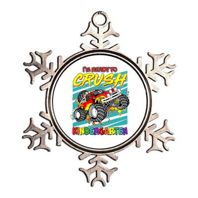 I'm Ready To Crush Kindergarten Monster Truck Metallic Star Ornament