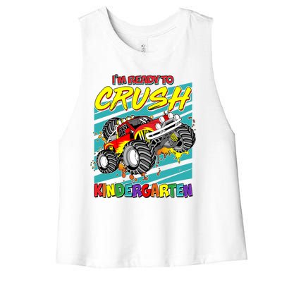 I'm Ready To Crush Kindergarten Monster Truck Women's Racerback Cropped Tank