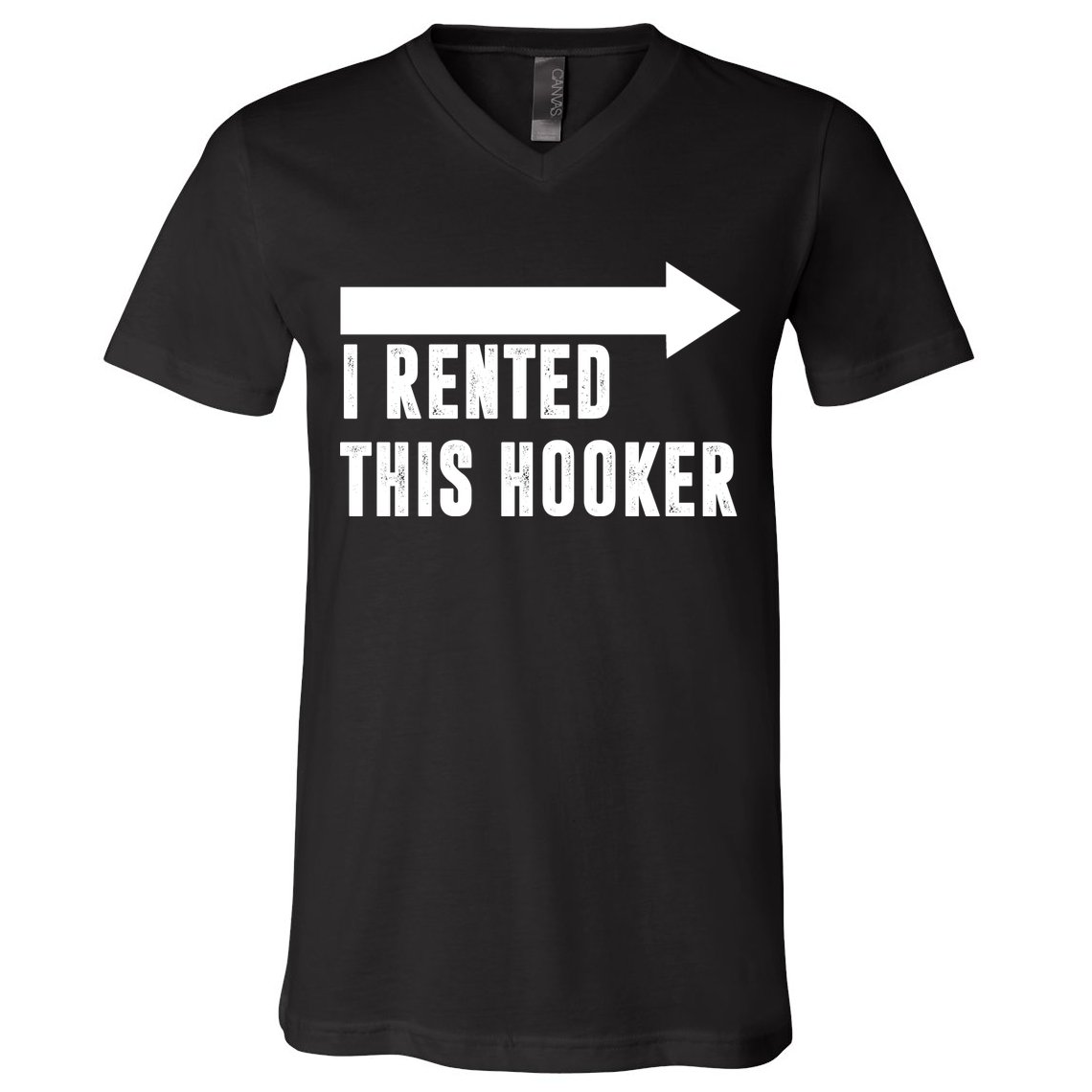 I Rented This Hooker Funny V-Neck T-Shirt