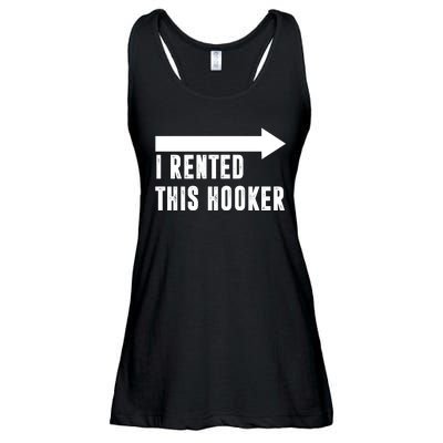 I Rented This Hooker Funny Ladies Essential Flowy Tank