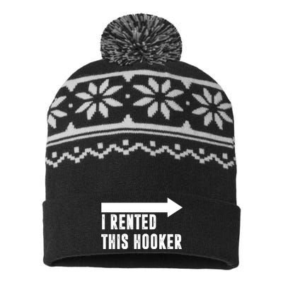 I Rented This Hooker Funny USA-Made Snowflake Beanie