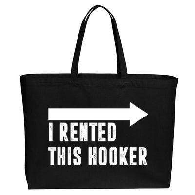 I Rented This Hooker Funny Cotton Canvas Jumbo Tote