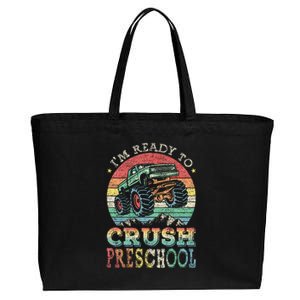 I'm Ready To Crush PreSchool Monster Truck Gift Cotton Canvas Jumbo Tote