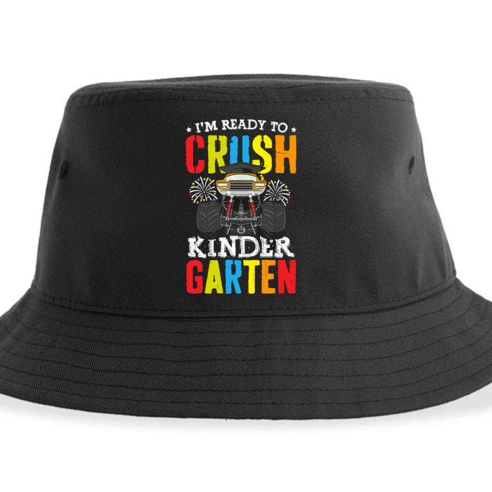 Im Ready To Crush Kindergarten Monster Truck Back To School Sustainable Bucket Hat