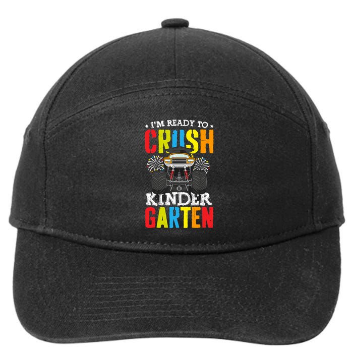 Im Ready To Crush Kindergarten Monster Truck Back To School 7-Panel Snapback Hat