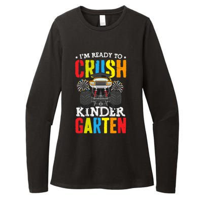 Im Ready To Crush Kindergarten Monster Truck Back To School Womens CVC Long Sleeve Shirt