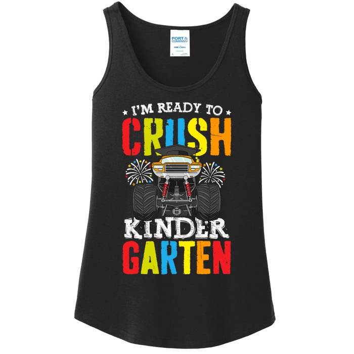 Im Ready To Crush Kindergarten Monster Truck Back To School Ladies Essential Tank