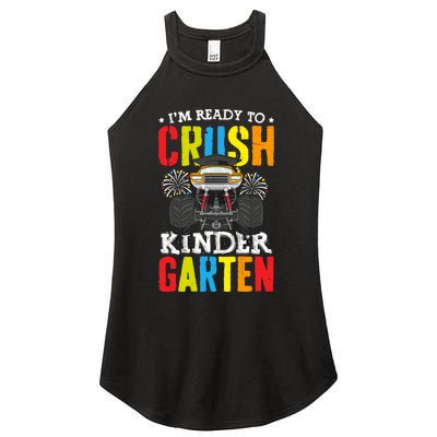 Im Ready To Crush Kindergarten Monster Truck Back To School Women's Perfect Tri Rocker Tank