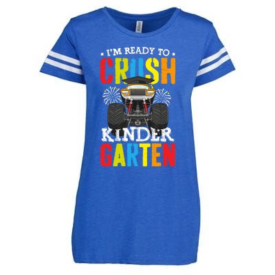 Im Ready To Crush Kindergarten Monster Truck Back To School Enza Ladies Jersey Football T-Shirt