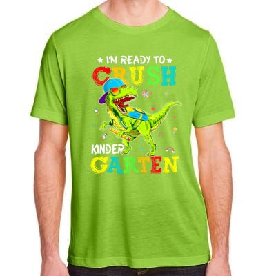 IM Ready To Crush Kindergarten Dinosaur 1st Day Of School Adult ChromaSoft Performance T-Shirt