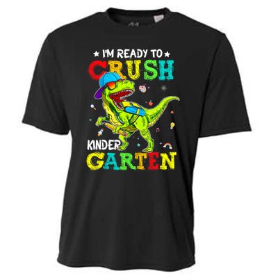 IM Ready To Crush Kindergarten Dinosaur 1st Day Of School Cooling Performance Crew T-Shirt