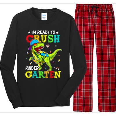 IM Ready To Crush Kindergarten Dinosaur 1st Day Of School Long Sleeve Pajama Set