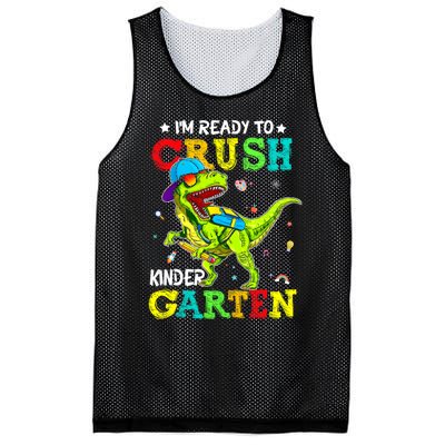 IM Ready To Crush Kindergarten Dinosaur 1st Day Of School Mesh Reversible Basketball Jersey Tank