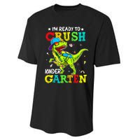 IM Ready To Crush Kindergarten Dinosaur 1st Day Of School Performance Sprint T-Shirt