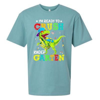 IM Ready To Crush Kindergarten Dinosaur 1st Day Of School Sueded Cloud Jersey T-Shirt