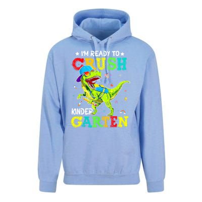 IM Ready To Crush Kindergarten Dinosaur 1st Day Of School Unisex Surf Hoodie