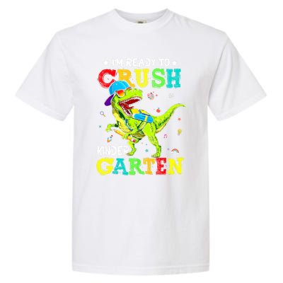 IM Ready To Crush Kindergarten Dinosaur 1st Day Of School Garment-Dyed Heavyweight T-Shirt