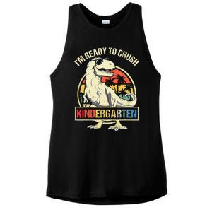 I'm Ready To Crush Kindergarten Dinosaur Back To School Ladies PosiCharge Tri-Blend Wicking Tank