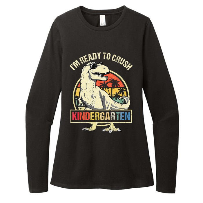 I'm Ready To Crush Kindergarten Dinosaur Back To School Womens CVC Long Sleeve Shirt