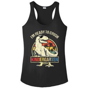 I'm Ready To Crush Kindergarten Dinosaur Back To School Ladies PosiCharge Competitor Racerback Tank