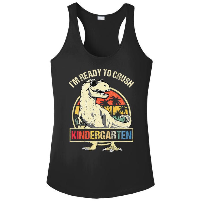 I'm Ready To Crush Kindergarten Dinosaur Back To School Ladies PosiCharge Competitor Racerback Tank