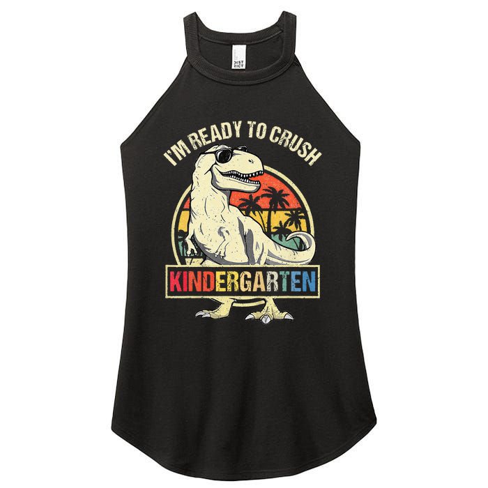 I'm Ready To Crush Kindergarten Dinosaur Back To School Women's Perfect Tri Rocker Tank