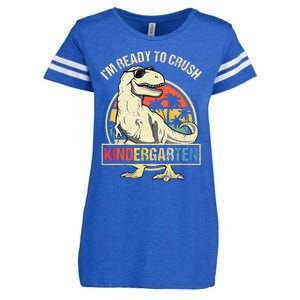 I'm Ready To Crush Kindergarten Dinosaur Back To School Enza Ladies Jersey Football T-Shirt