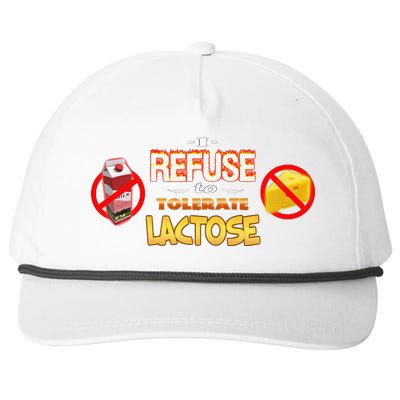 I Refuse To Tolerate Lactose Snapback Five-Panel Rope Hat