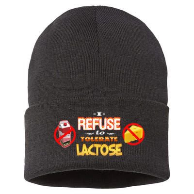 I Refuse To Tolerate Lactose Sustainable Knit Beanie