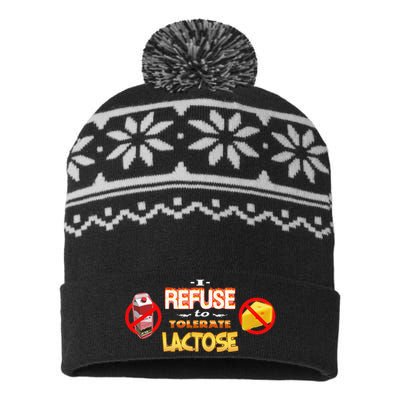 I Refuse To Tolerate Lactose USA-Made Snowflake Beanie