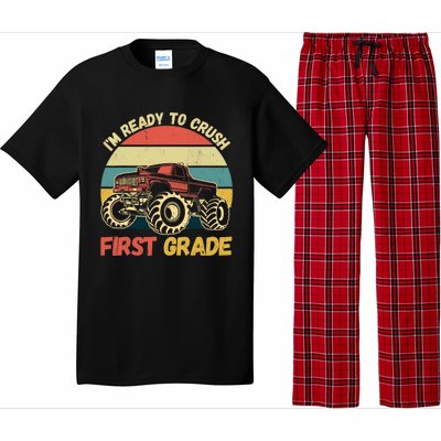 I`m Ready To Crush First Grade First Day Of First Grade Kids Pajama Set