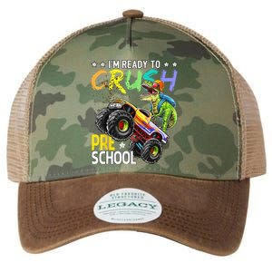 Im Ready To Crush Preschool Dinosaur First Day Of School Legacy Tie Dye Trucker Hat