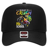 Im Ready To Crush Preschool Dinosaur First Day Of School High Crown Mesh Back Trucker Hat