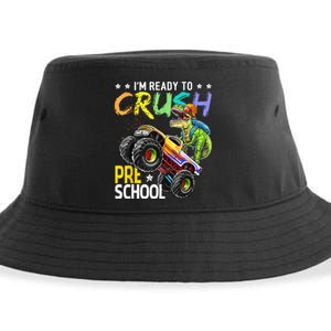 Im Ready To Crush Preschool Dinosaur First Day Of School Sustainable Bucket Hat